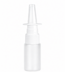 .5 oz. (1/2 oz) White  Plastic Bottle-FM Nasal Sprayer, (.12 output)