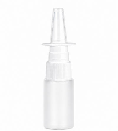 .5 oz. (1/2 oz) White  Plastic Bottle-FM Nasal Sprayer, (.12 output)