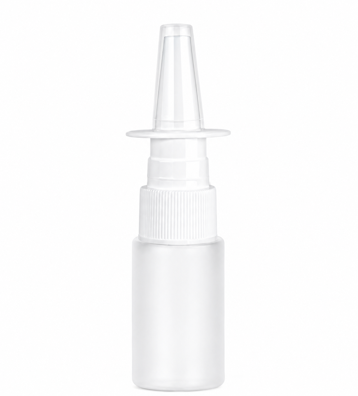 .5 oz. (1/2 oz) White  Plastic Bottle-FM Nasal Sprayer, (.12 output)